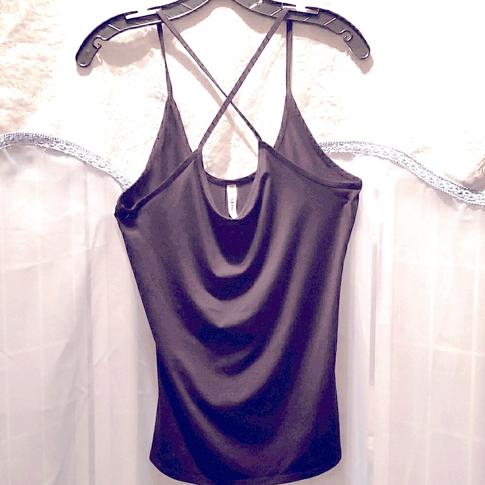 FABLETICS BLACK ATHLETIC STRAPPY TANK SZ S